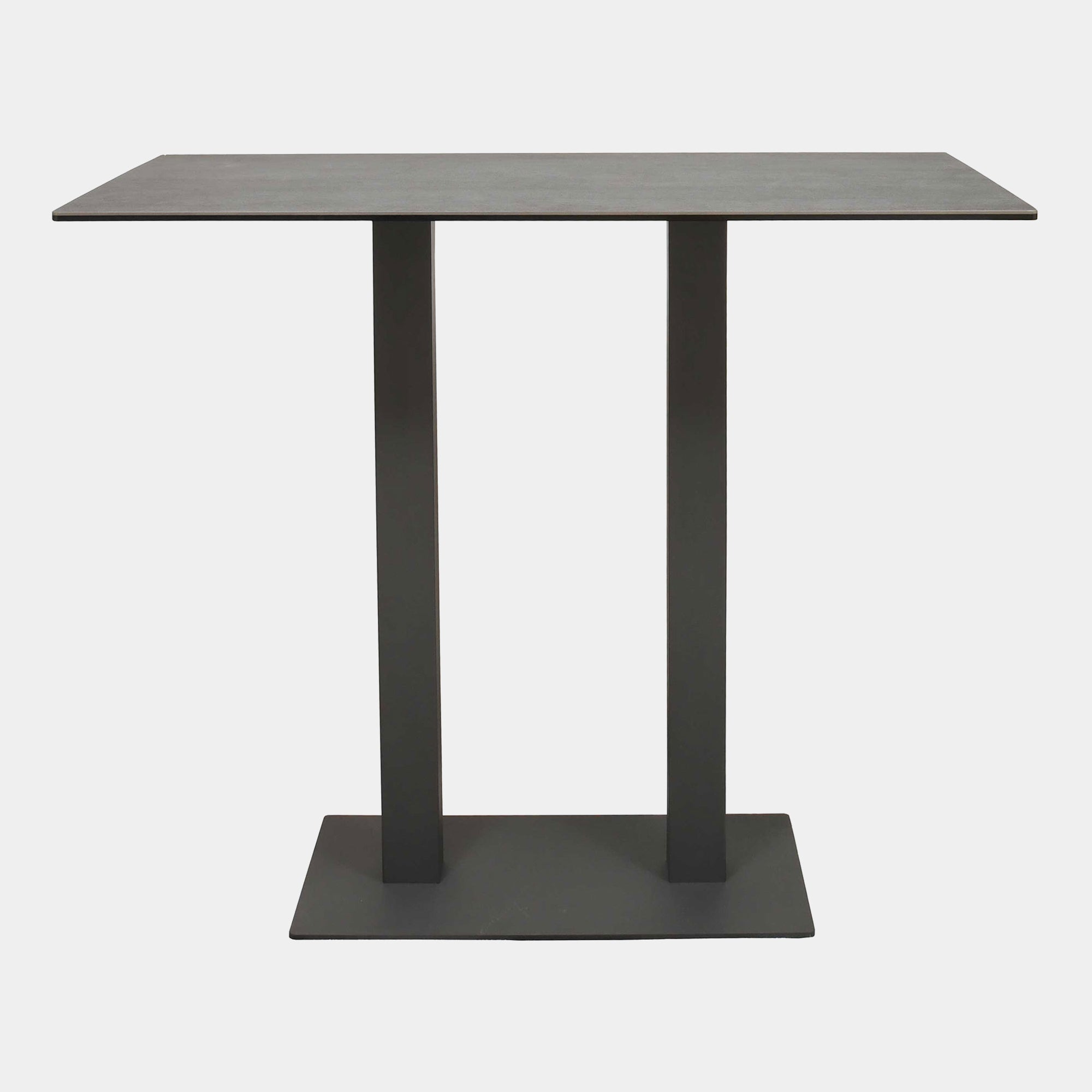 120 x 70 cm Bar Table Grey Ceramic