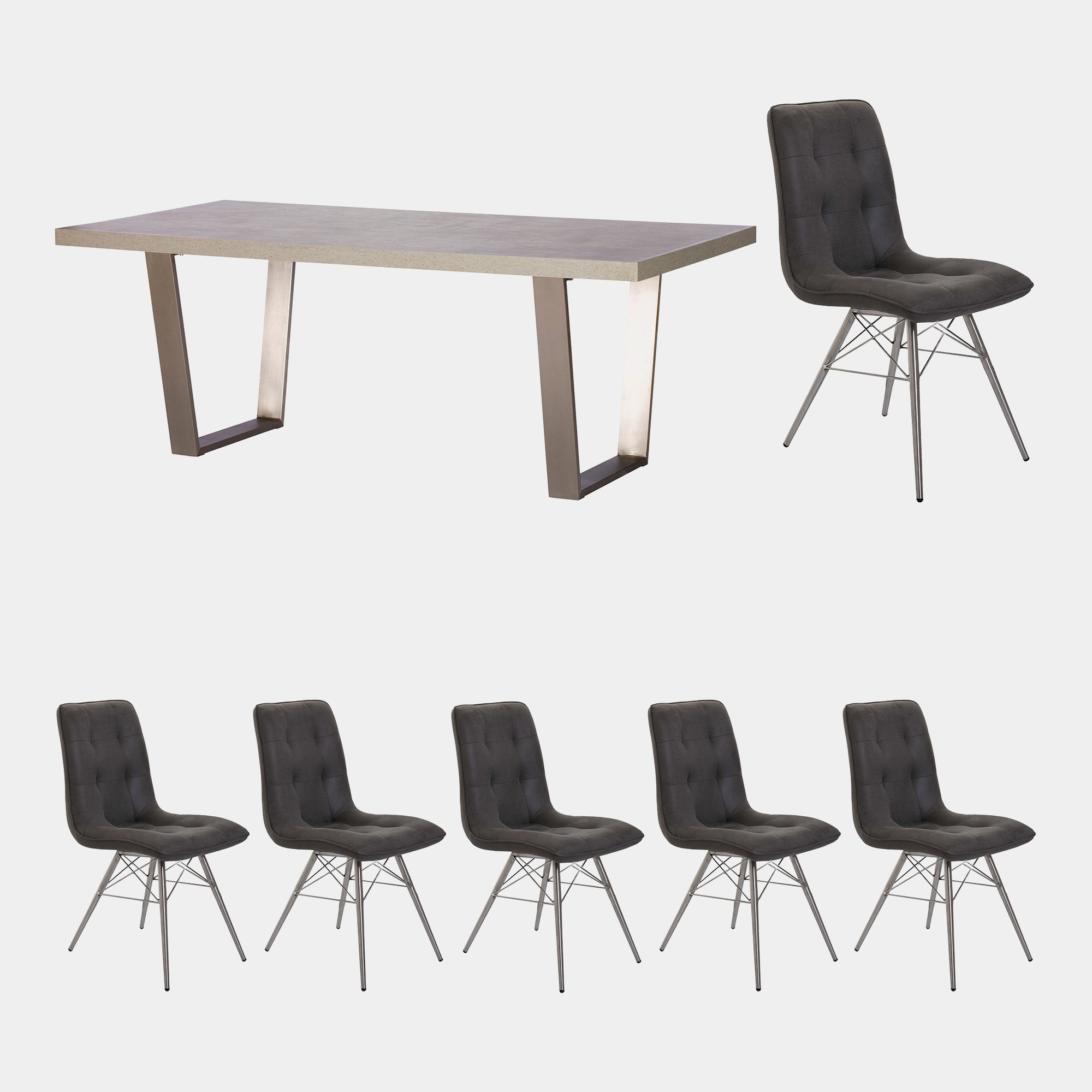Amarna - 200cm Dining Table And 6 Aston Chairs