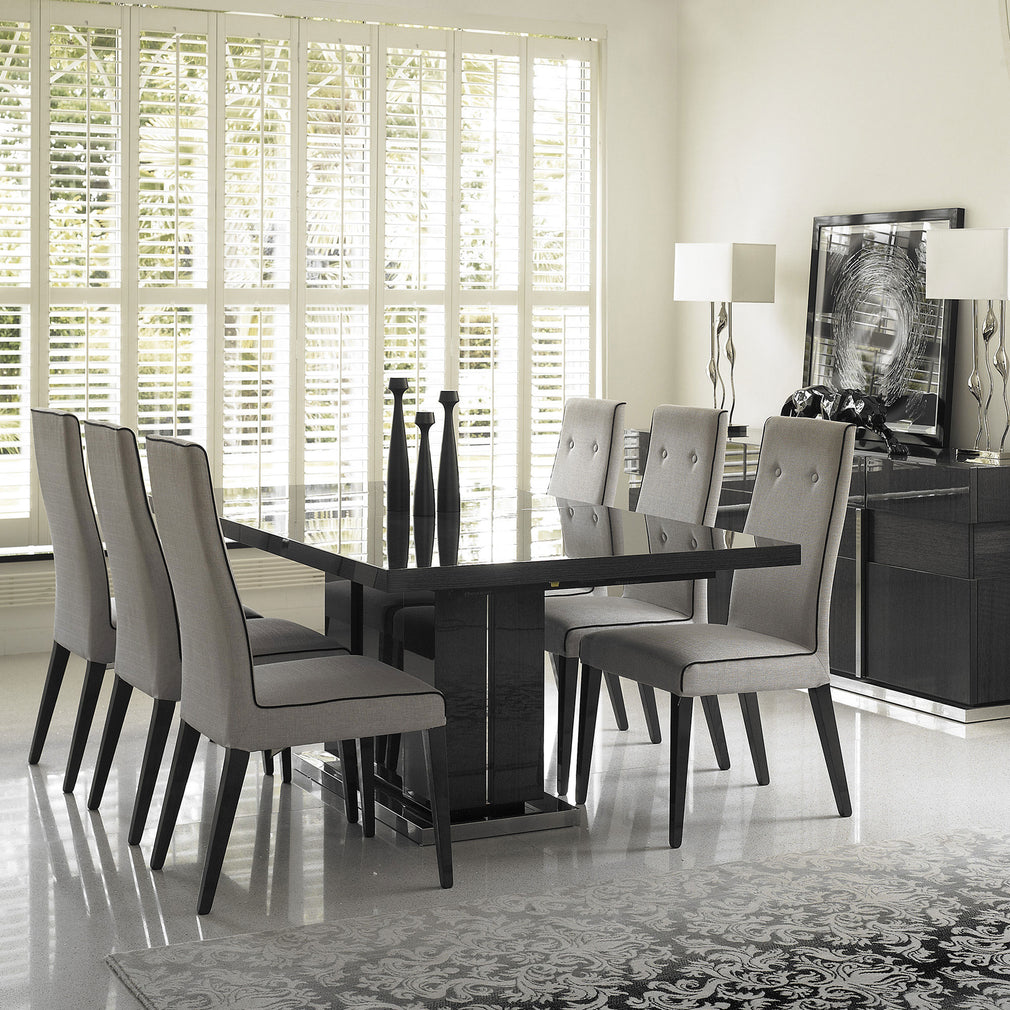 Antibes - 160cm Extending Dining Table With 6 Chairs In Fabric