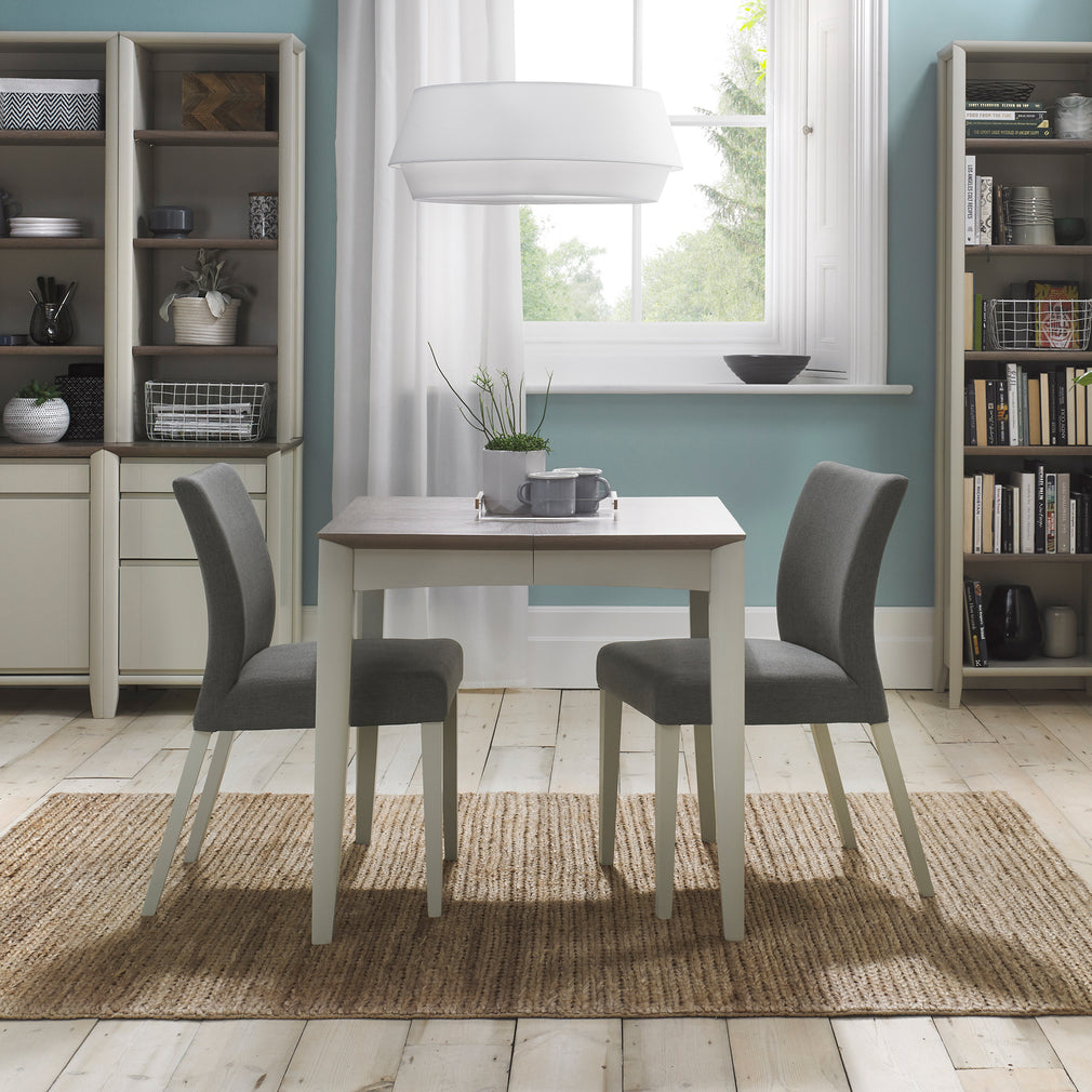 Bremen - Upholstered Dining Chair In Titanium Fabric With Washed Grey Frame