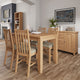 120cm Extending Dining Table Oak Finish