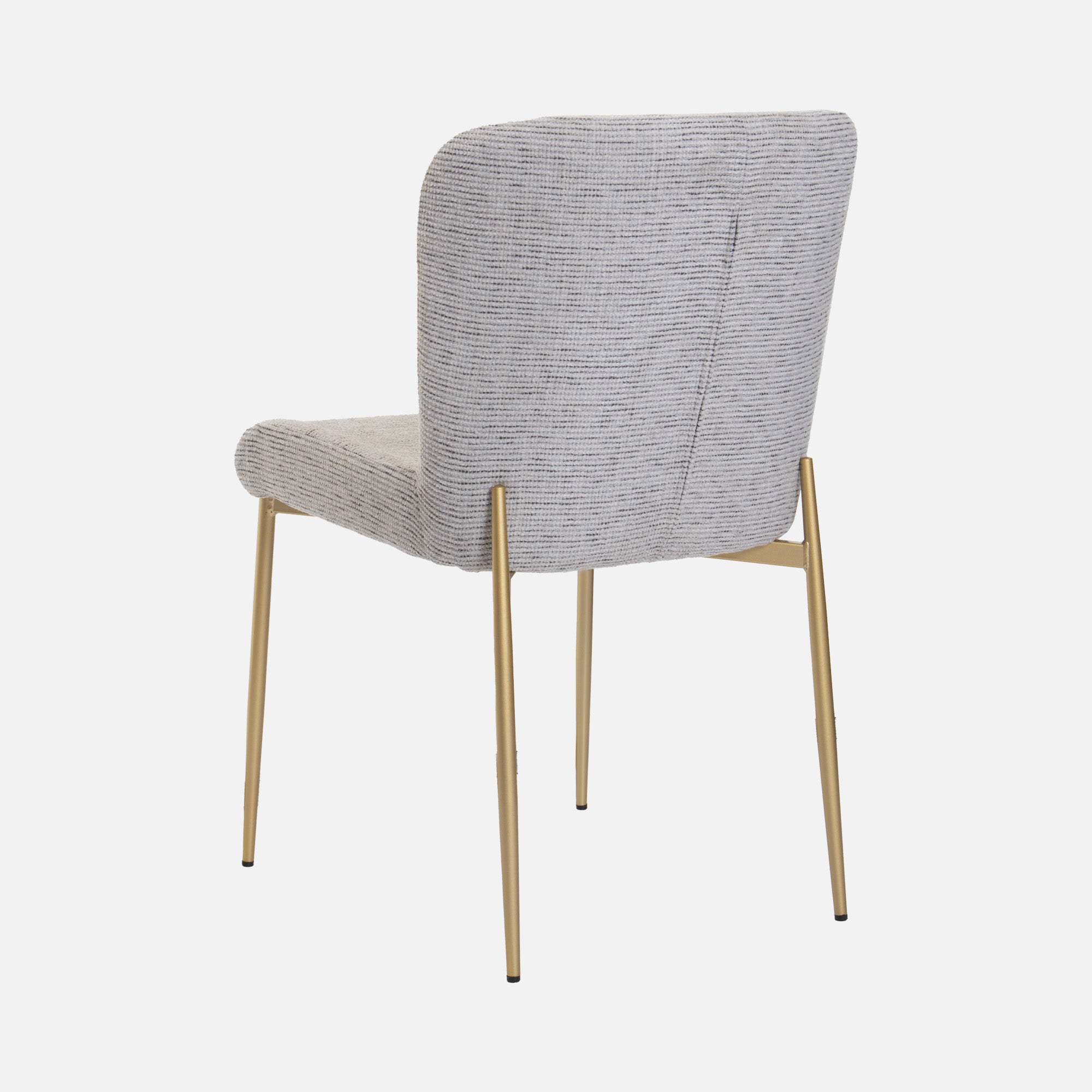Carmel - Dining Chair In Fog Fabric With Gold Frame