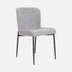 Carmel - Dining Chair In Fog Fabric With Black Frame