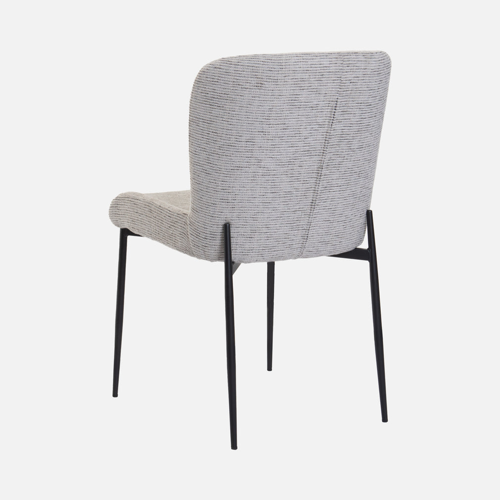 Carmel - Dining Chair In Fog Fabric With Black Frame