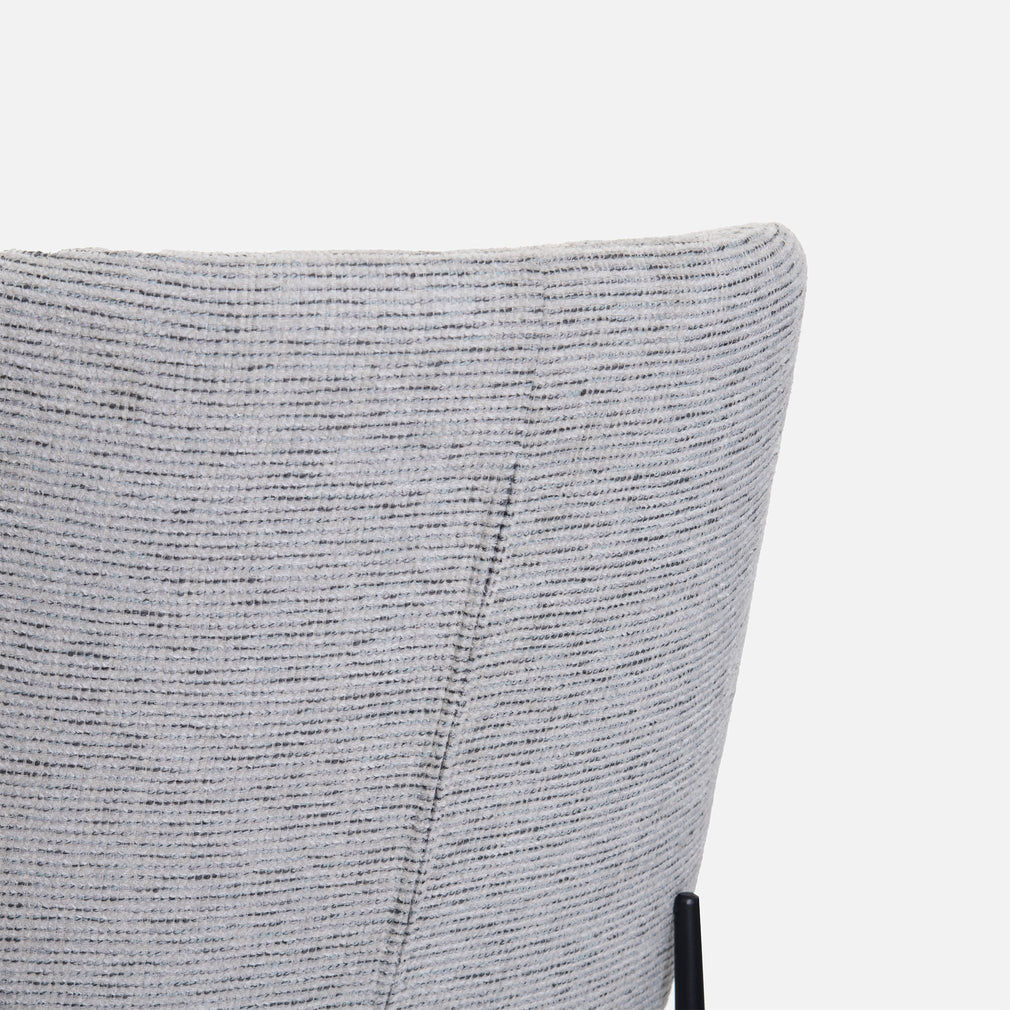 Carmel - Dining Chair In Fog Fabric With Black Frame