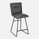 Swivel Bar Stool In Grey PU Leather