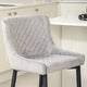 Counter Bar Stool  In Grey Velvet