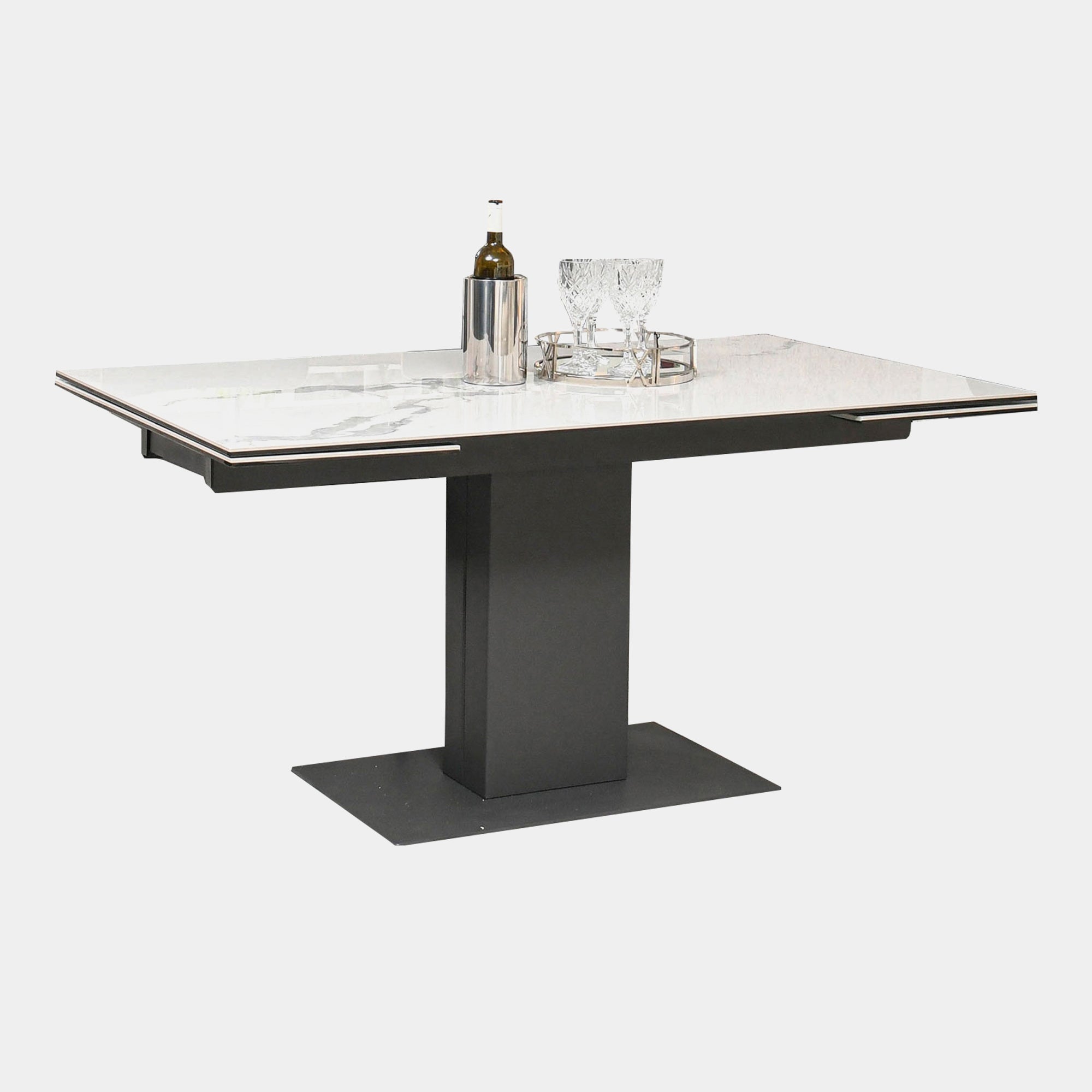 160cm Ext Dining Table White