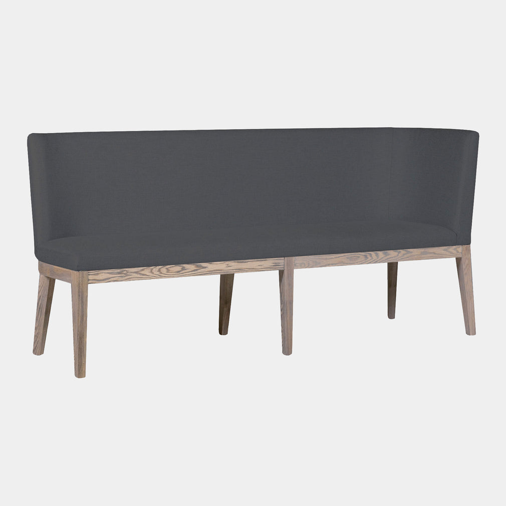 Chepstow - Corner Bench In Dark Grey Fabric