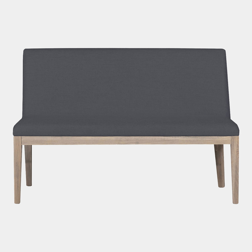 Chepstow - Short Bench In Dark Grey Fabric