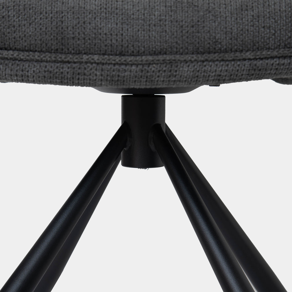 Carlo - Swivel Dining Chair In Fabric Grey
