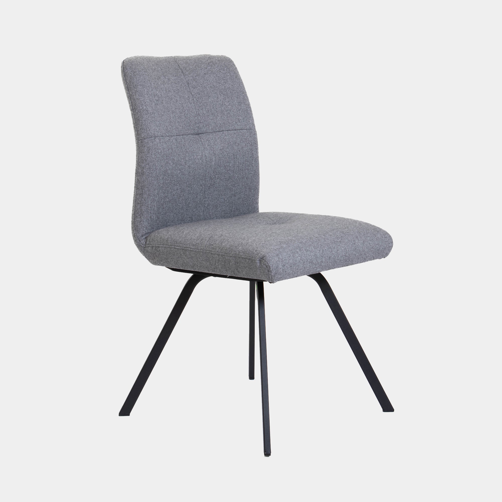Clover  - Dining Chair With 'A' Black 434Metal Leg In 6842/A/1 Grey