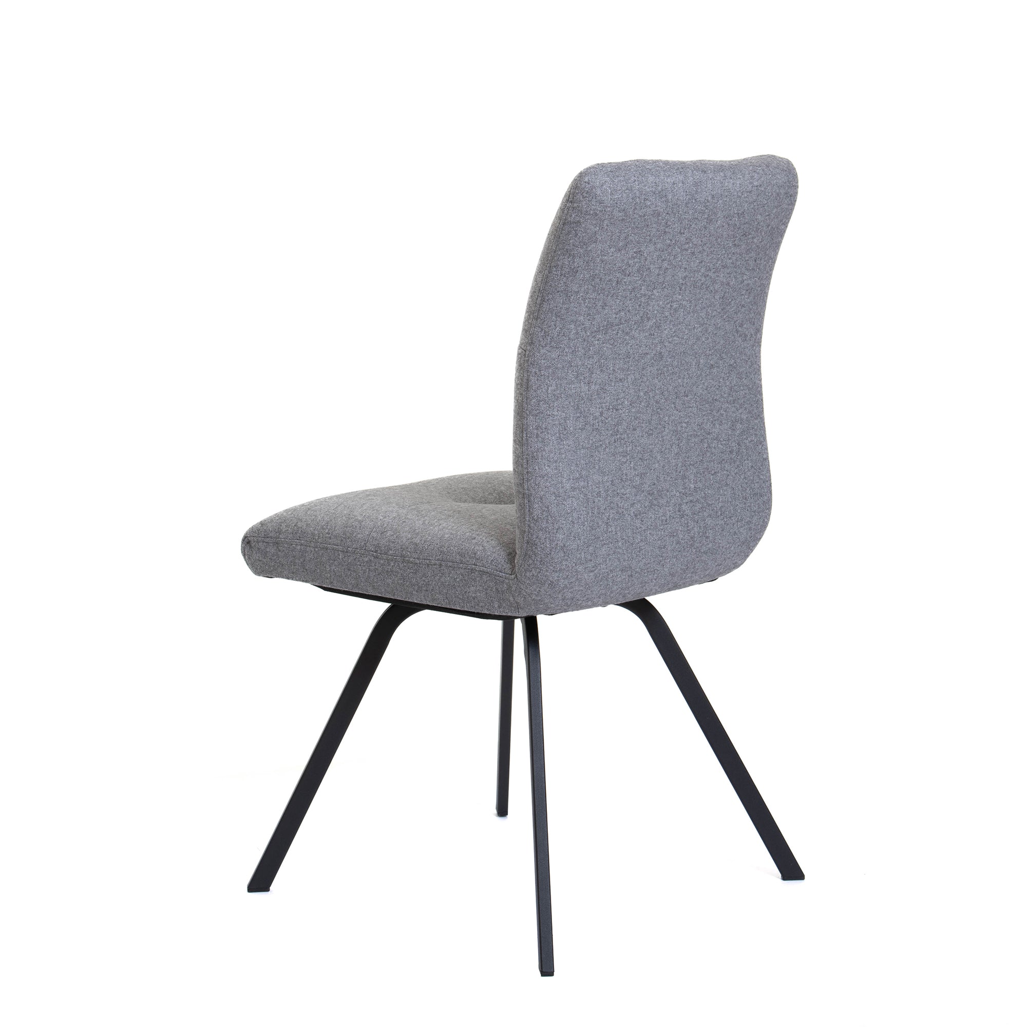 Clover  - Dining Chair With 'A' Black Metal Leg In 6842/A/1 Grey