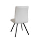 Clover - Dining Chair With 'A' Black Metal Leg In Soleda 448 White Leather