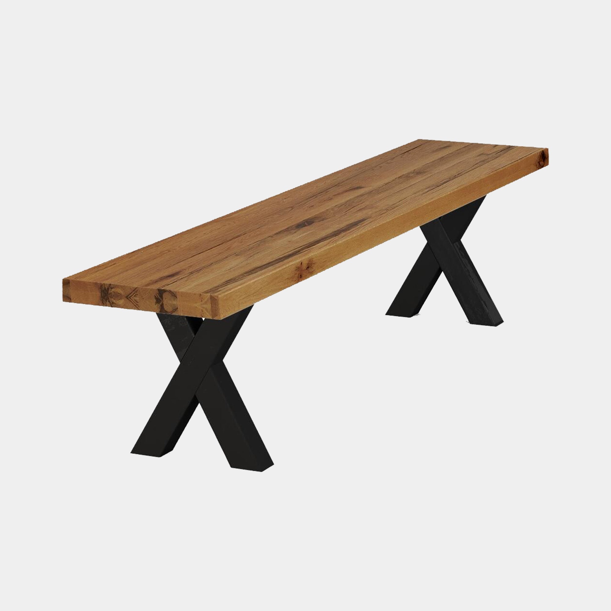 Titan - Dining Bench Straight Edge Swinderby Leg 180cm x 40cm