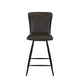 Swivel Bar Stool In Dark Grey PU