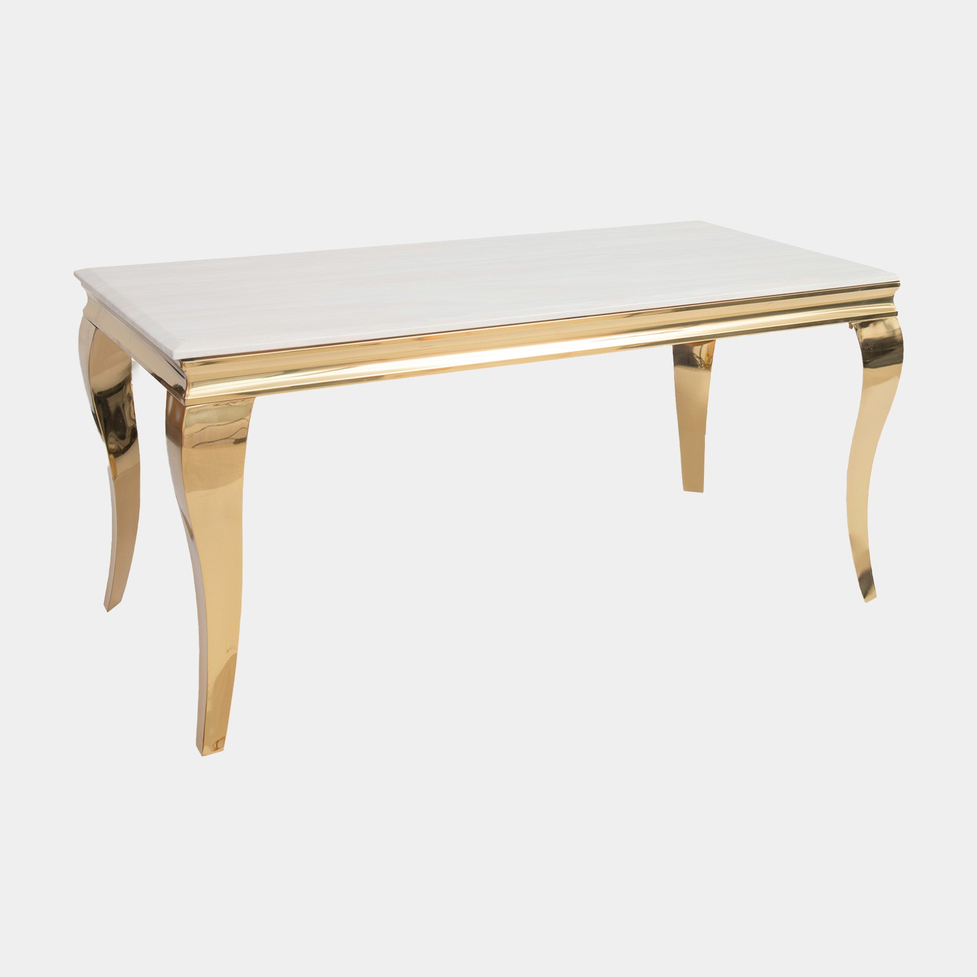 Dubai - 120cm Dining Table With Cream Marble Top