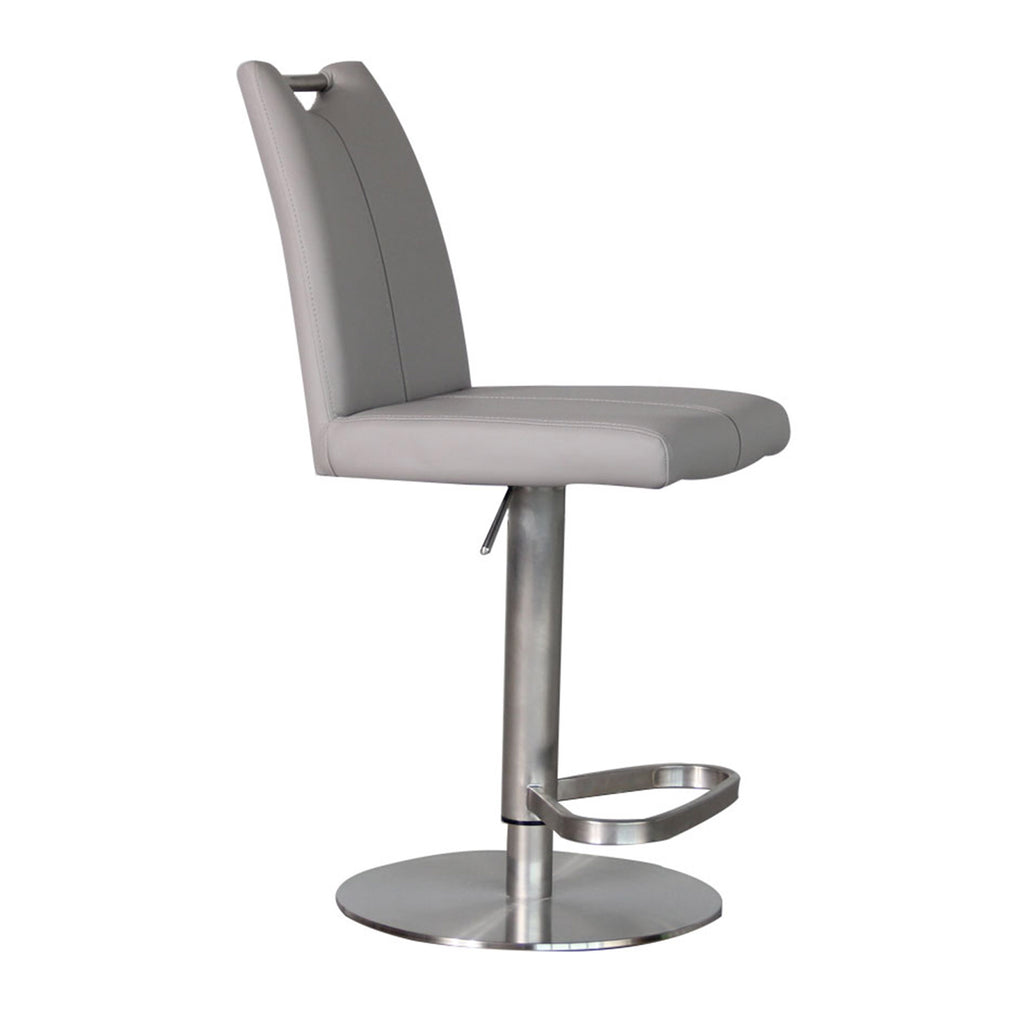 Light Grey PU Bar Stool (Assembly Required)