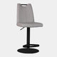 Ede - Light Grey PU Bar Stool With Black Metal Base