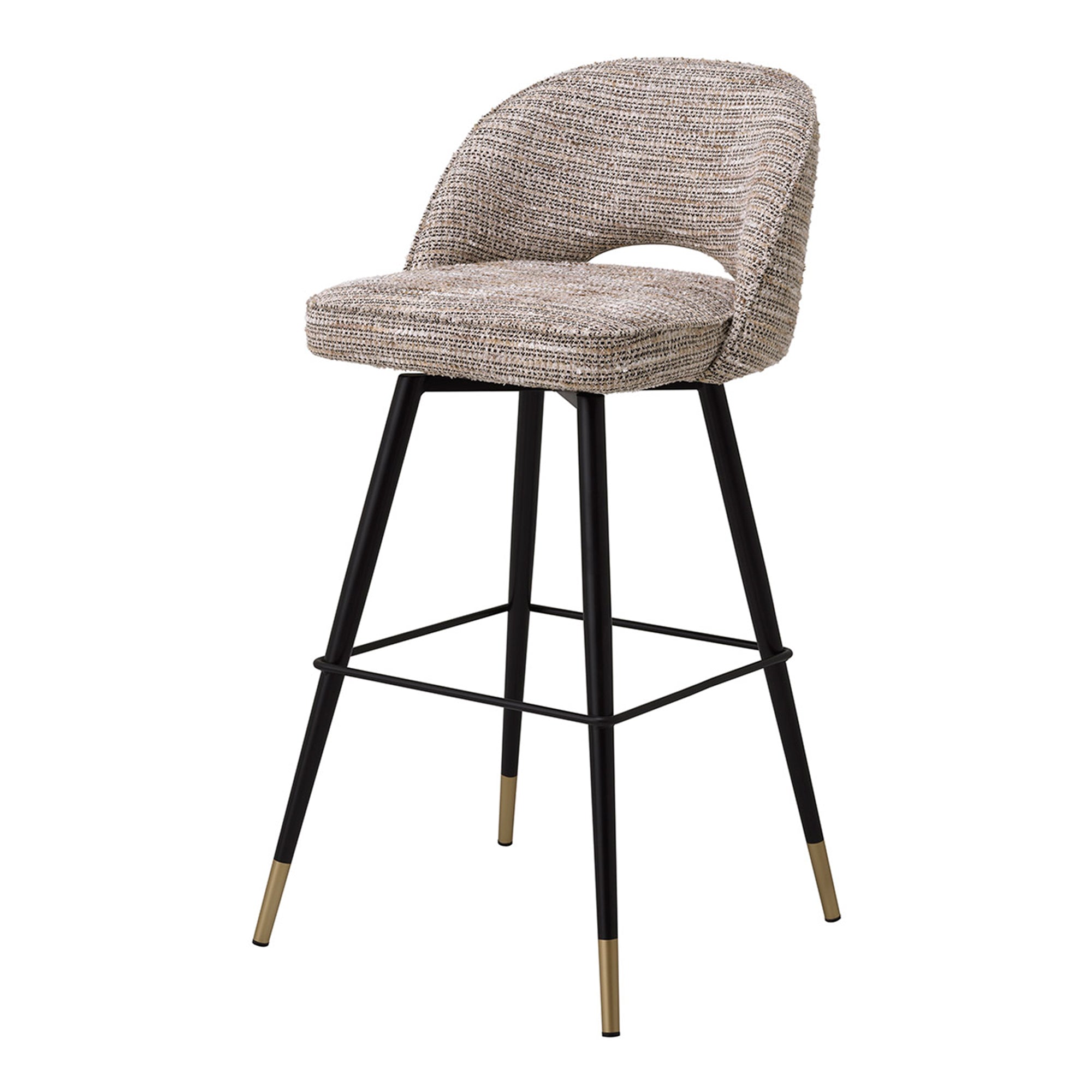 Eichholtz Cliff - Set Of 2 Swivel Barstools Mademoiselle Beige