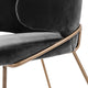 Eichholtz Kinley - Dining Chair Savona Dark Grey Velvet Brass Legs