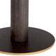 132cm Round Dining Table - Mocha Oak Veneer/Brushed Brass