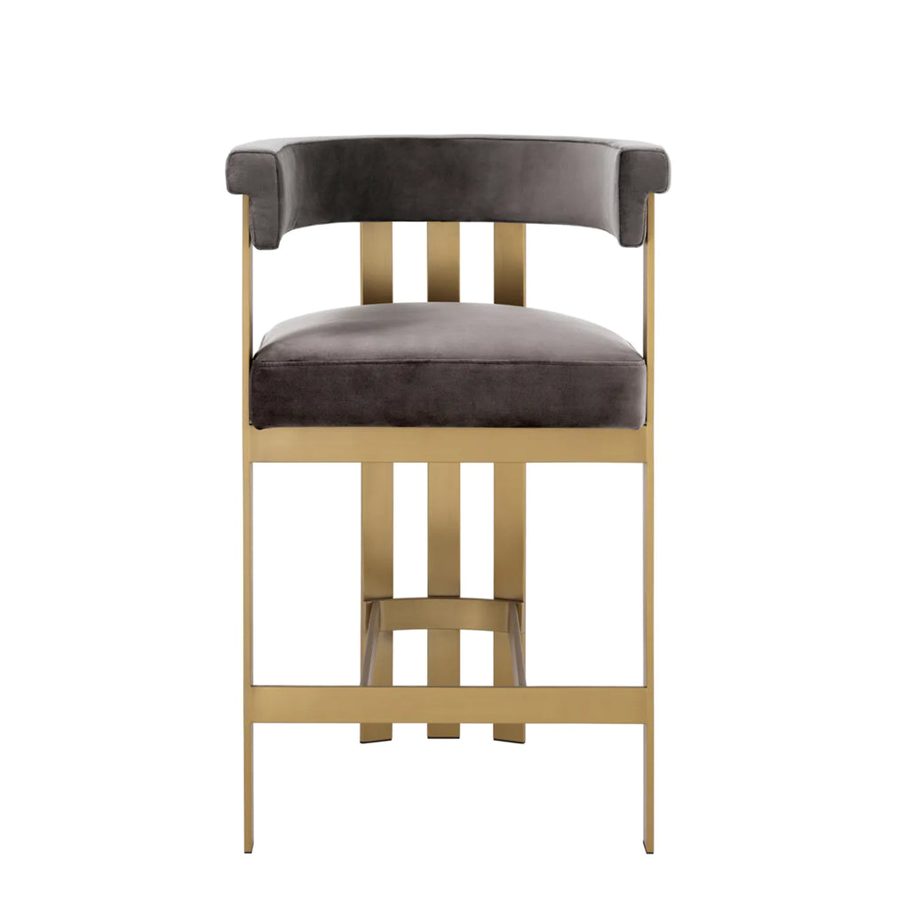 Eichholtz Clubhouse - Counter Stool Savona Grey Velvet