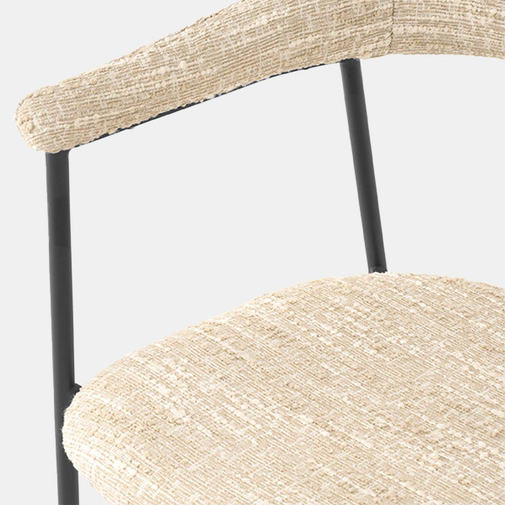 Eichholtz Julio - Set Of 2 Dining Chairs In Boucle Sonata Cream