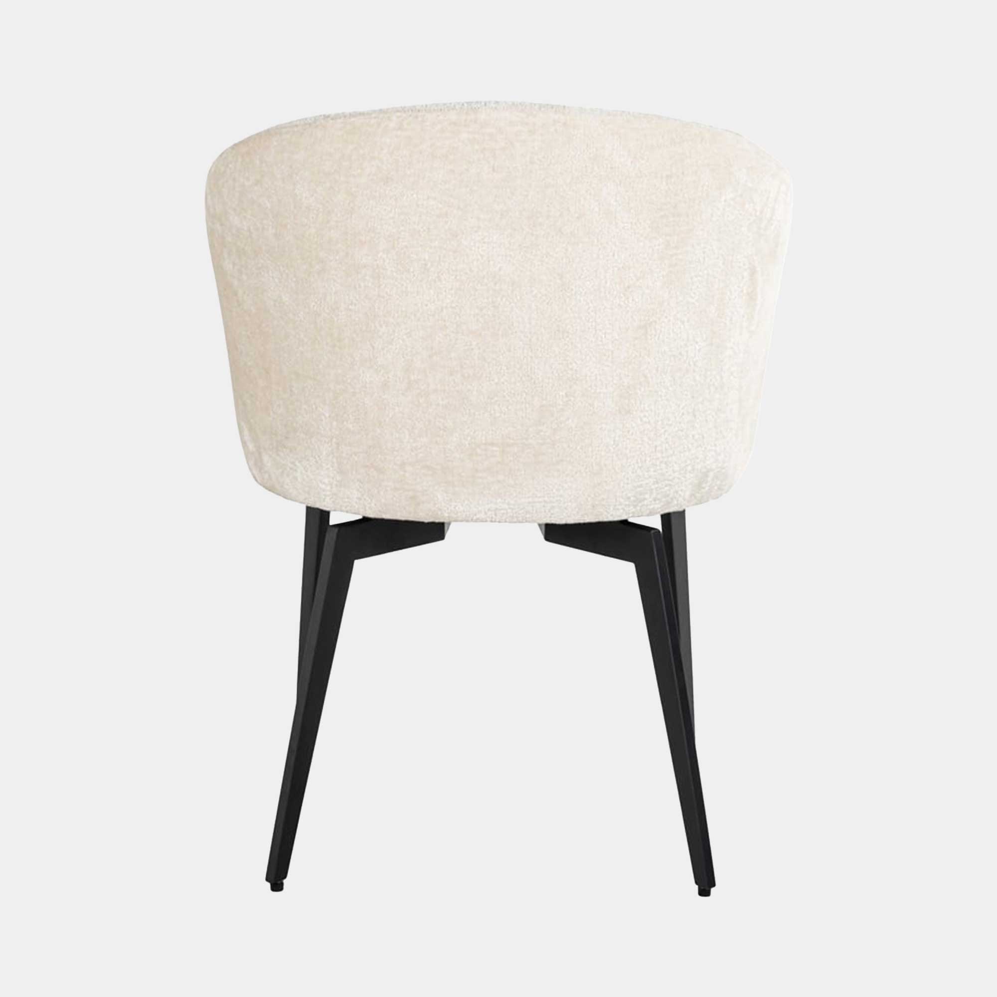 Elsie - Dining Chair In White Chenille