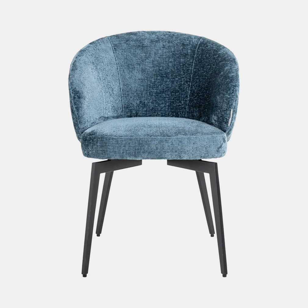 Elsie - Dining Chair In Blue Chenille