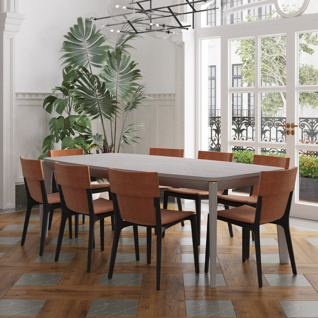 Evora - Extending Dining Table With Oak Top 180x100cm