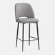 Finley - Bar Stool In PU Leather Dark Grey