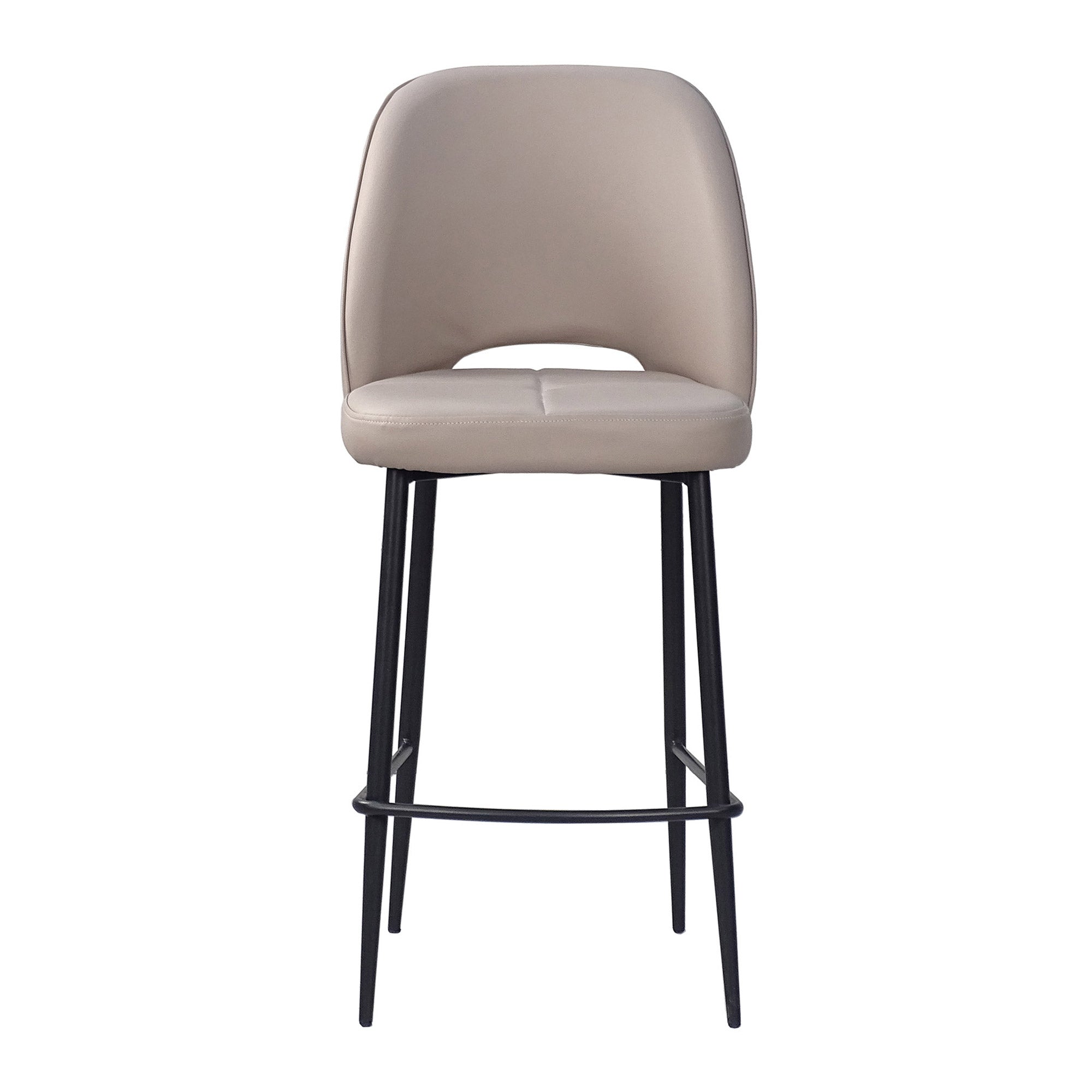 Finley - Bar Stool In PU Leather Taupe