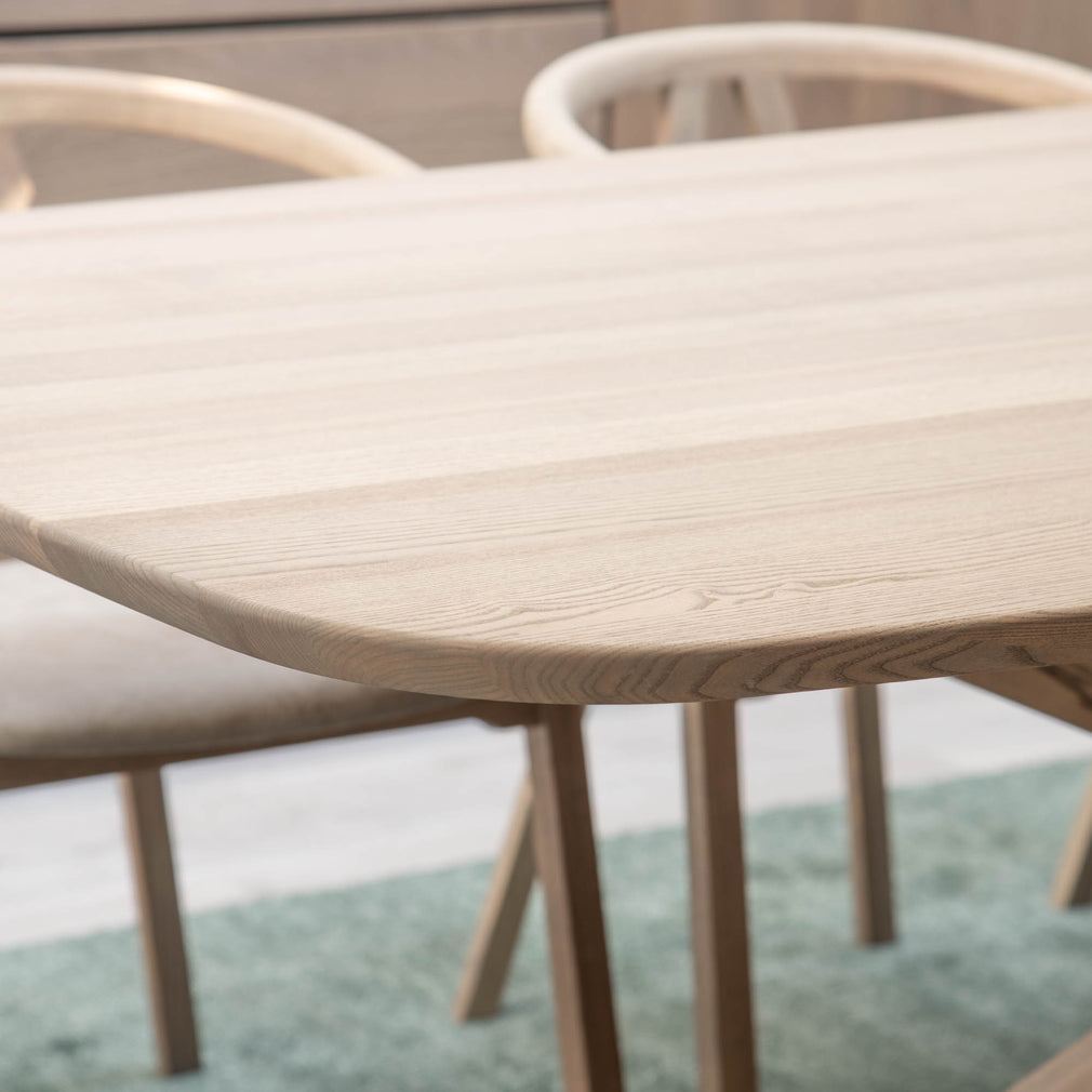 180x100cm Boatshape Dining Table, Edge Profile 3