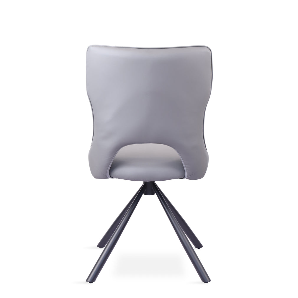 Grigio - Swivel Dining Chair In Dark Grey PU