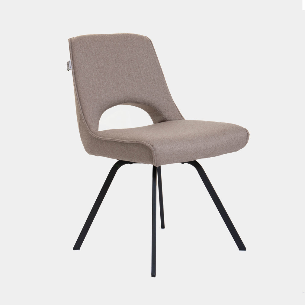 Nova - Dining Chair With 'A' Black Metal Leg In 7133/A/1 Beige