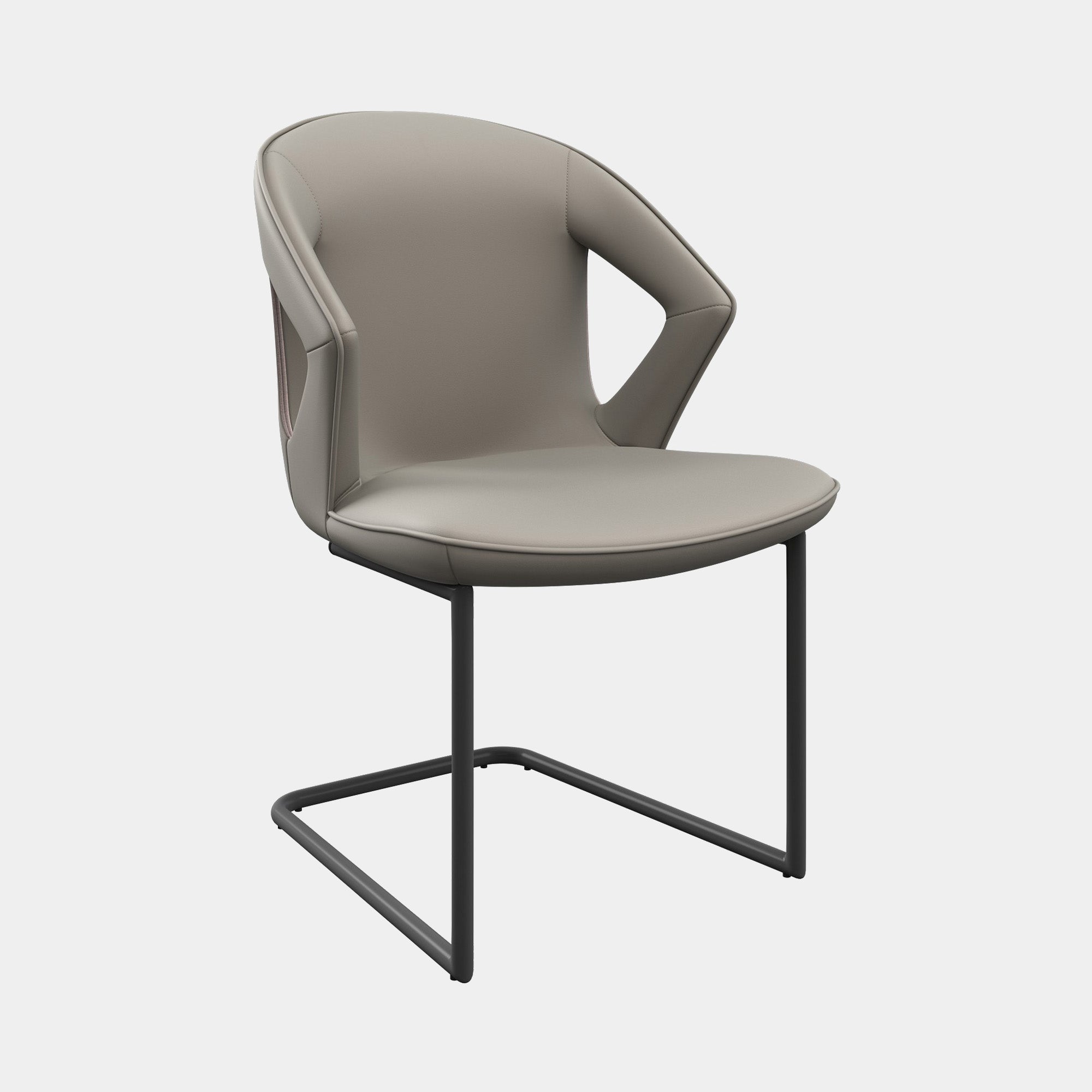 Icon - Dining Chair In Faux Leather Taupe