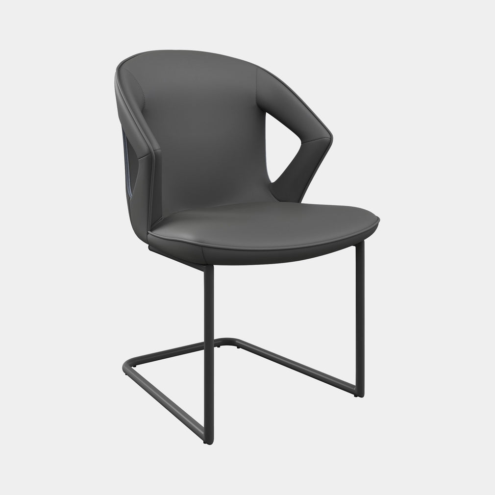 Icon - Dining Chair In Faux Leather Grey