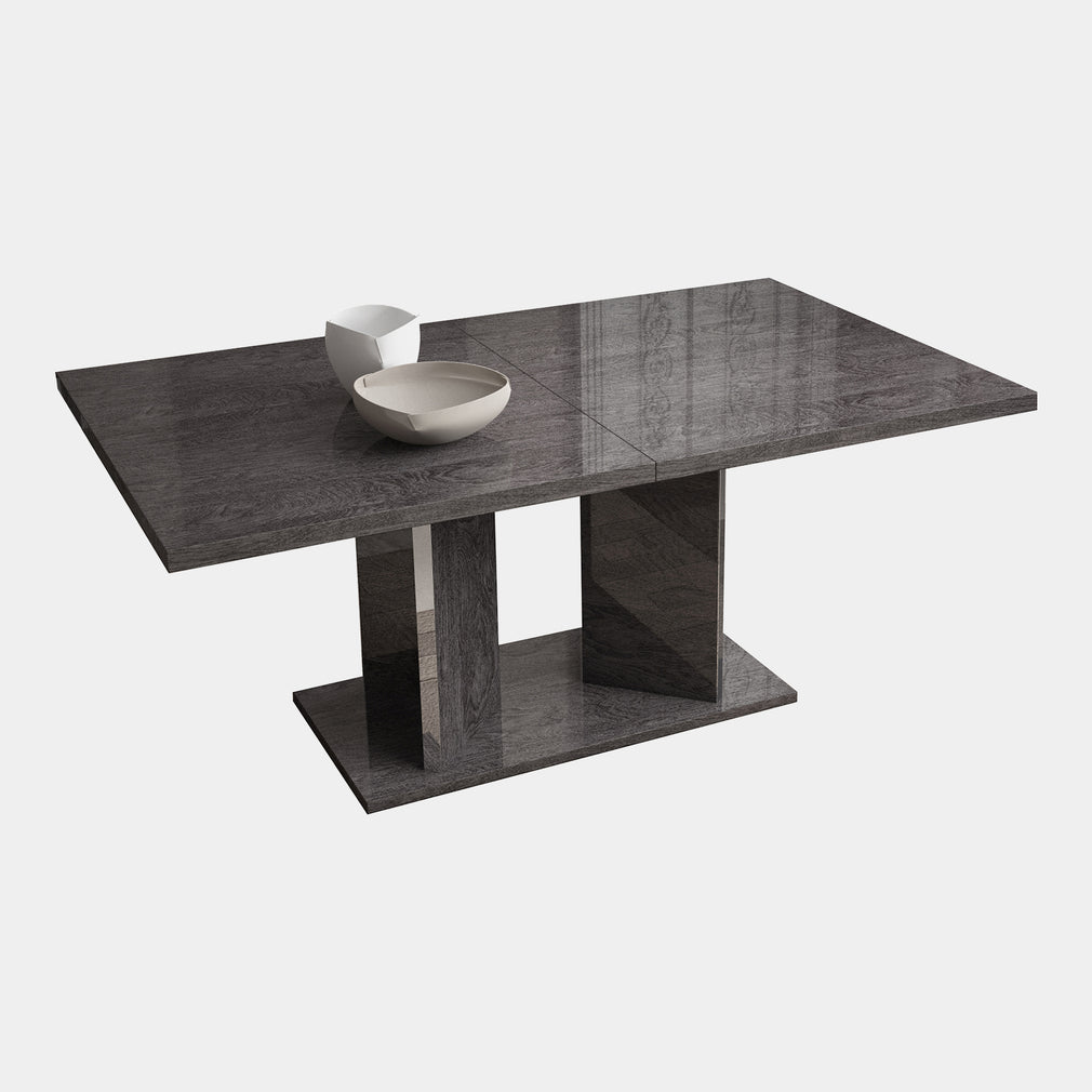 180cm Dining Table With 1 Extension (Exts. To 225cm) In Grey Birch