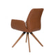 Armchair With E01 Oiled Oak  'C' Leg In 376 Light Cognac Leather