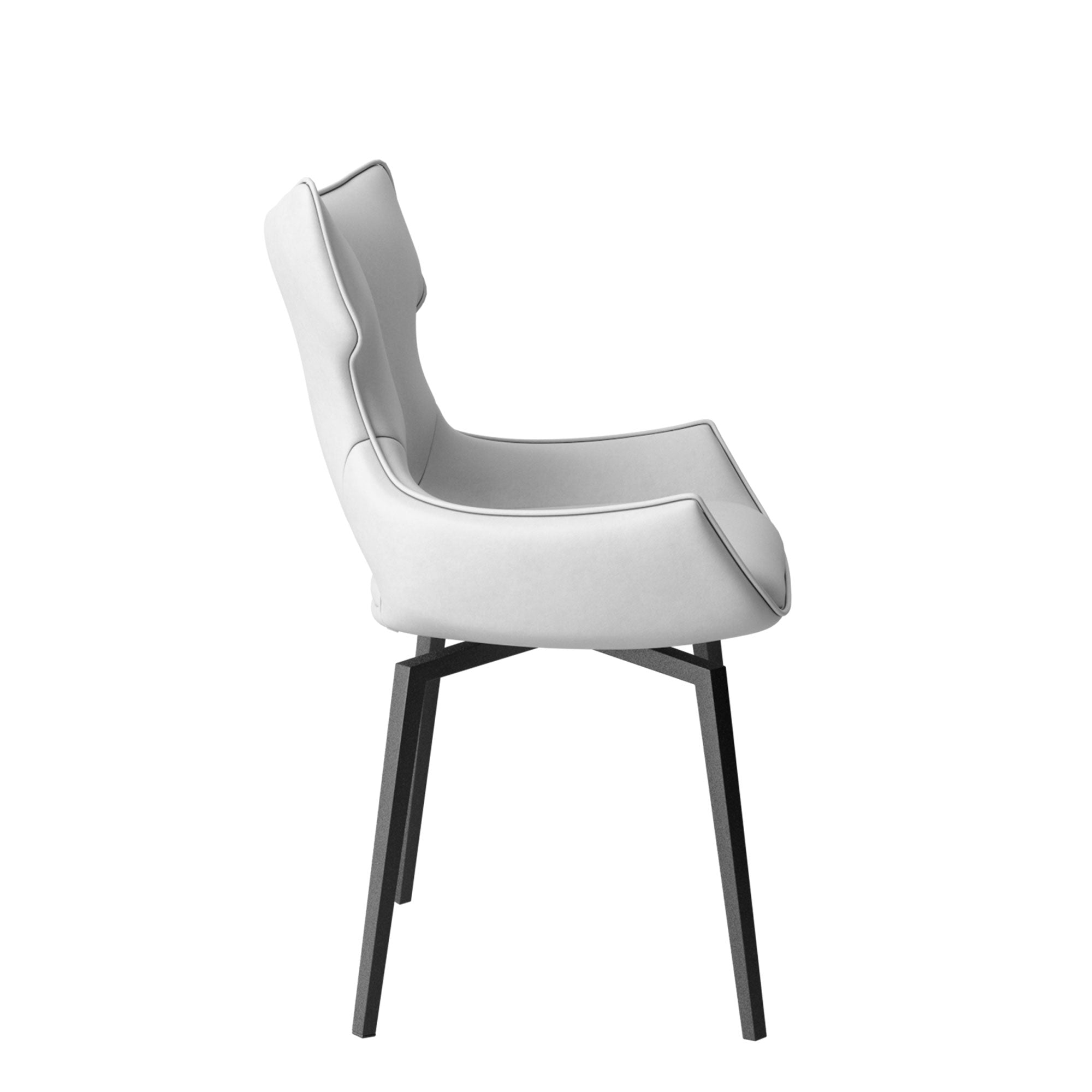 Luca - Swivel Dining Chair In White PU