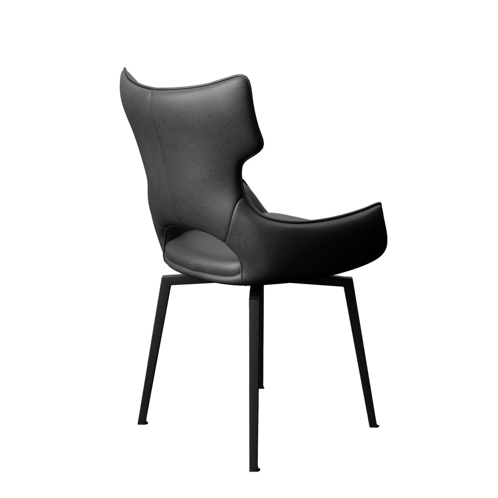 Swivel Dining Chair In Grey PU