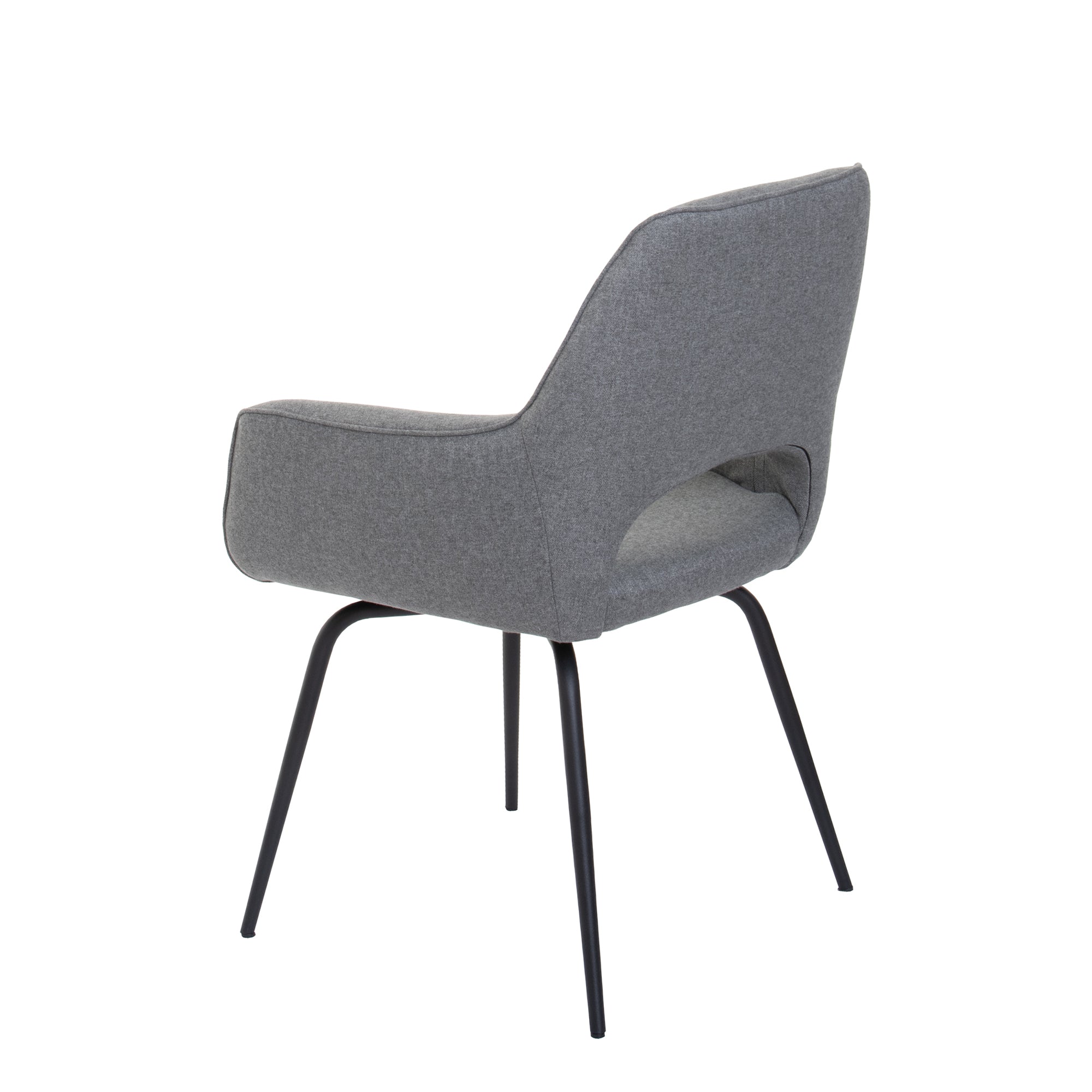 Swivel Dining Chair With Matt Black 'B' Elegant Leg In Group 1