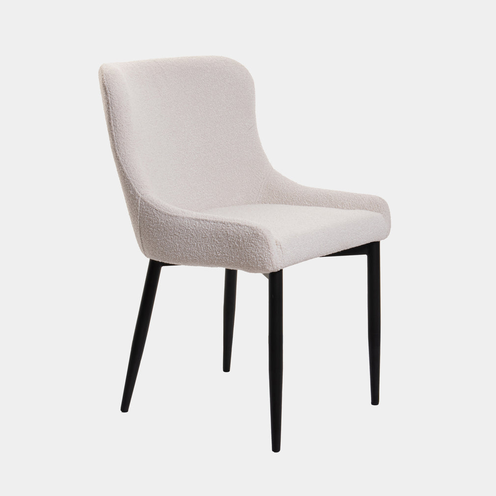 Mauritius - Dining Chair In White Fabric