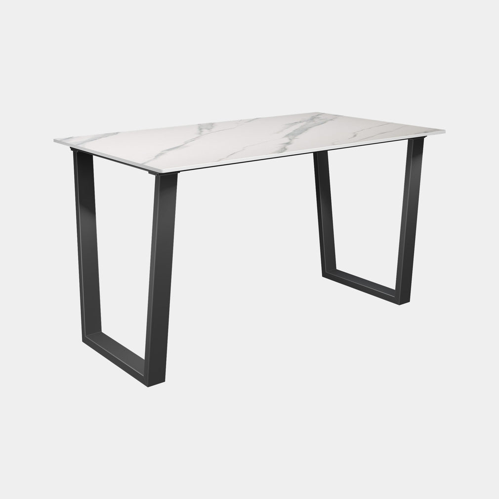 Matera - 140cm Matte Ceramic Dining Table In White