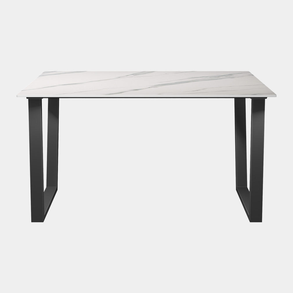 Matera - 140cm Matte Ceramic Dining Table In White