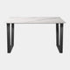 Matera - 140cm Matte Ceramic Dining Table In White