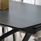 180cm Extending Dining Table With Dark Grey Ceramic Top