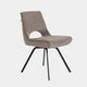 Nova - Swivel Dining Chair With 'A' Black Metal Leg In Fabric Grade 1