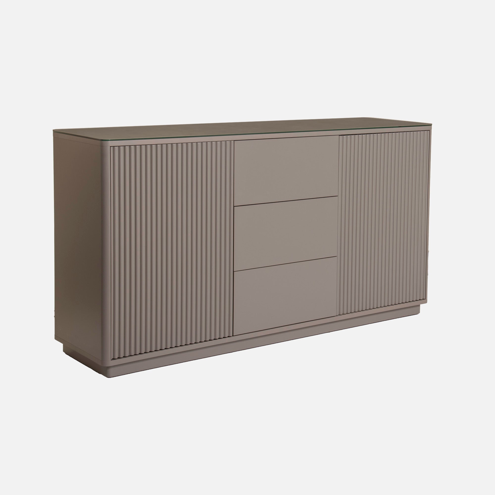 Otello - Sideboard In Beige With Taupe Ceramic Top